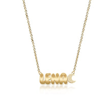 Load image into Gallery viewer, Cutout Gold Name &amp; Pave Charm Necklace
