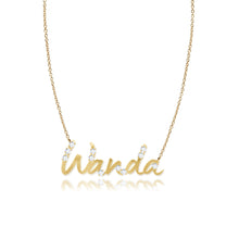 Load image into Gallery viewer, Cutout Diamond Name Chain Necklace
