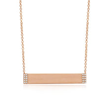 Load image into Gallery viewer, Personalized Nameplate with Pave Sides Necklace
