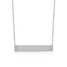 Load image into Gallery viewer, Personalized Nameplate with Pave Sides Necklace

