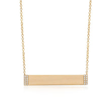 Load image into Gallery viewer, Personalized Nameplate with Pave Sides Necklace
