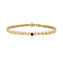 Load image into Gallery viewer, Heart Gemstone Golden Bracelet
