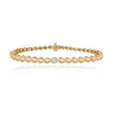 Load image into Gallery viewer, Solitaire Pear Diamond Golden Bracelet
