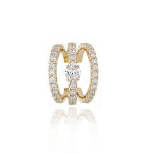 Load image into Gallery viewer, Pave Solitaire Diamond Cuff
