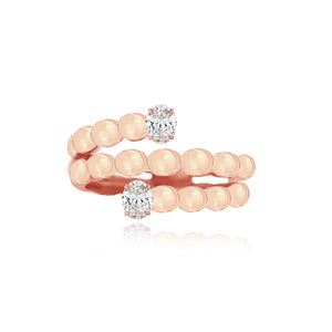 Oval Swirl Golden Ring