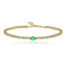 Load image into Gallery viewer, Oval Gemstone Tennis Bracelet
