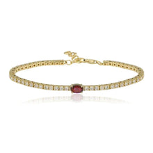 Load image into Gallery viewer, Oval Gemstone Tennis Bracelet
