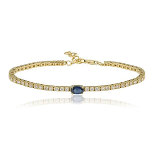 Oval Gemstone Tennis Bracelet