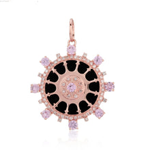 Load image into Gallery viewer, Pink Sapphire Medallion Charm
