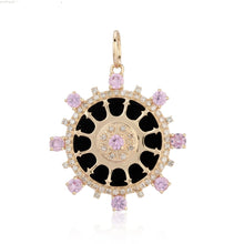 Load image into Gallery viewer, Pink Sapphire Medallion Charm
