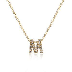 Pave Bulky Initial Necklace