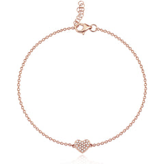 Pave Heart Bracelet