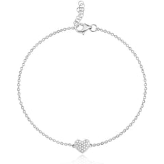 Pave Heart Bracelet
