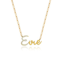 Load image into Gallery viewer, Pave Initial and Gold Name Necklace
