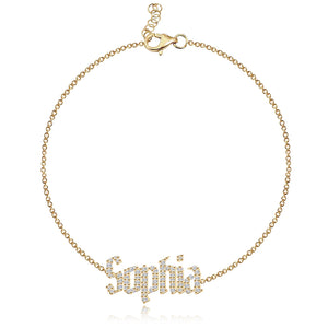 Pave Name Bracelet
