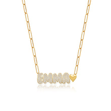 Load image into Gallery viewer, Cutout Diamond Name &amp; Gold Charm Necklace
