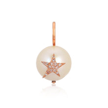 Load image into Gallery viewer, Pave Star on Pearl Charm
