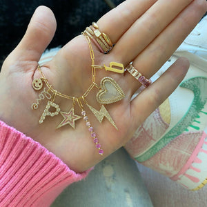 Pave and Enamel Star Charm
