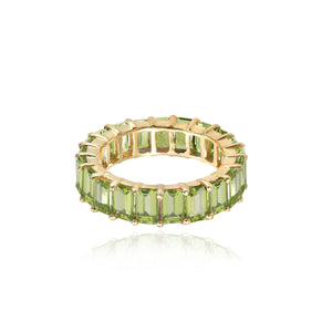 Gemstone Eternity Ring Emerald Cut