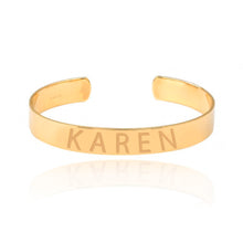 Load image into Gallery viewer, Personalized Gold Cuff
