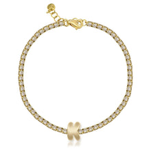 Load image into Gallery viewer, Personalized Gold Initials Diamond Tennis Bracelet
