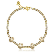 Load image into Gallery viewer, Personalized Gold Initials Diamond Tennis Bracelet
