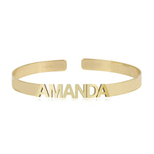 Load image into Gallery viewer, Personalized Cutout Gold Cuff
