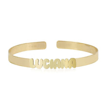Load image into Gallery viewer, Personalized Cutout Gold Cuff
