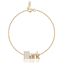 Load image into Gallery viewer, Personalized Pave and Gold Chain Bracelet
