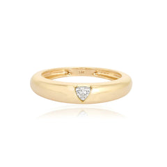 Petite Solitaire Diamond Dome Ring