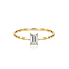 Petite Solitaire Diamond Ring