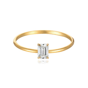 Petite Solitaire Diamond Ring