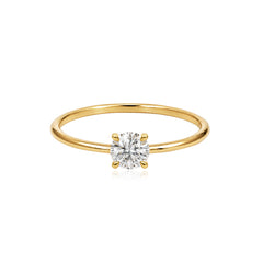 Petite Solitaire Diamond Ring