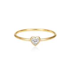 Petite Solitaire Diamond Ring