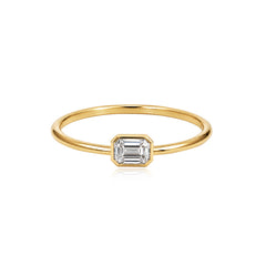 Petite Solitaire Diamond Ring