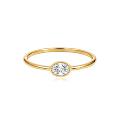 Petite Solitaire Diamond Ring
