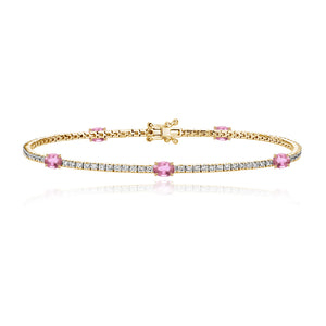 Multi Shape Gemstone Tennis Bracelet