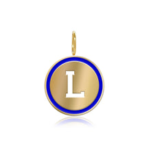 Load image into Gallery viewer, Cutout Enamel Initial Disc Charm
