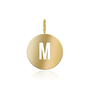 Cutout Initial Disc Charm