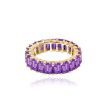 Load image into Gallery viewer, Gemstone Eternity Ring Emerald Cut
