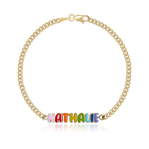 Rainbow Cuban Name Bracelet