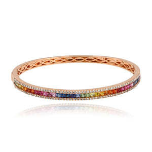 Rainbow Pave Bangle