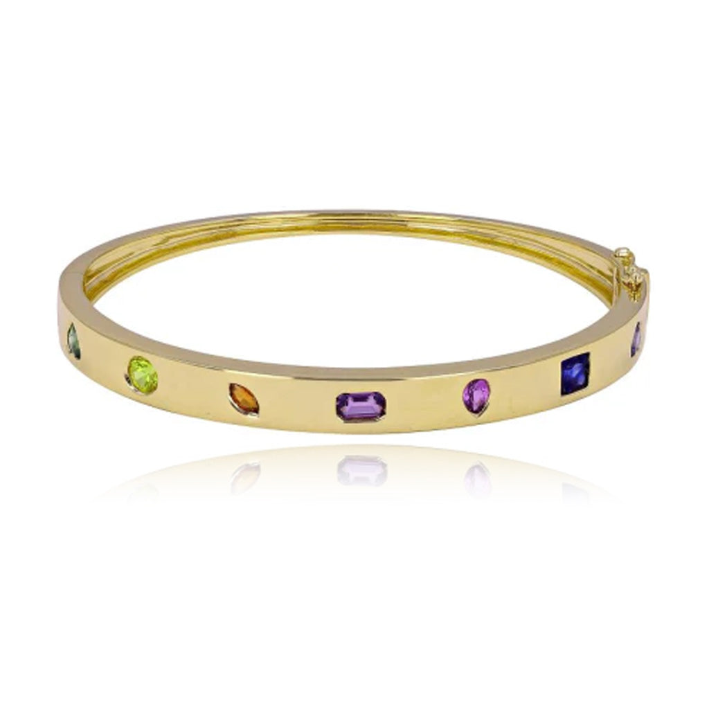 Rainbow Multi Sapphire Bangle