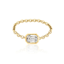 Load image into Gallery viewer, Diamond Bezel Chain Ring

