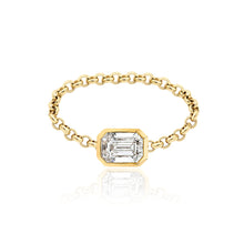 Load image into Gallery viewer, Diamond Bezel Chain Ring
