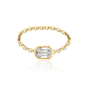 Diamond Bezel Chain Ring