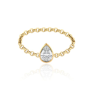 Diamond Bezel Chain Ring
