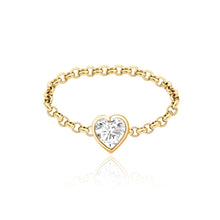 Load image into Gallery viewer, Diamond Bezel Chain Ring
