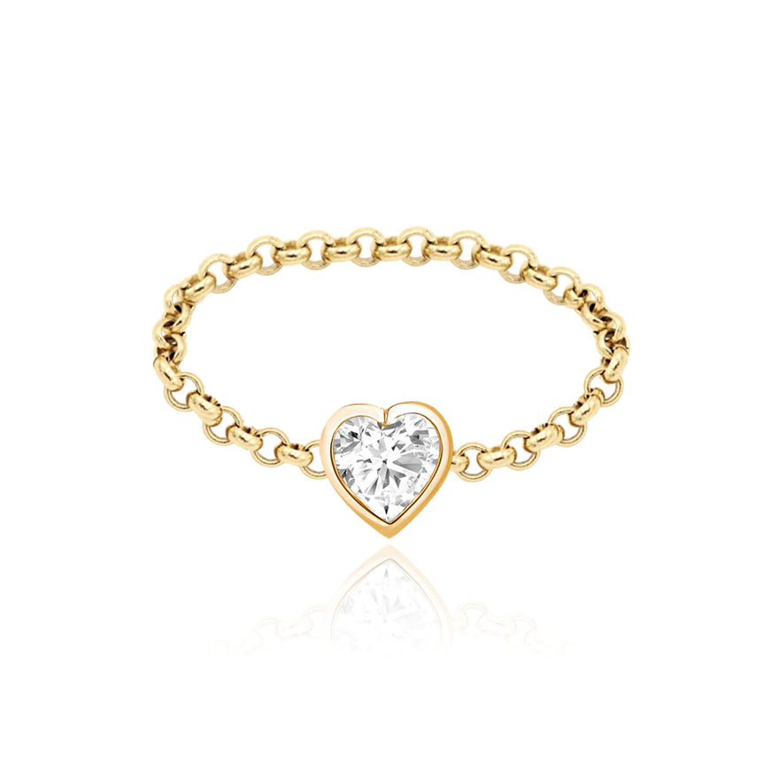 Diamond Bezel Chain Ring