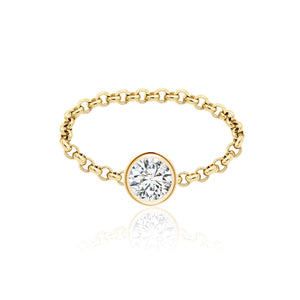 Diamond Bezel Chain Ring